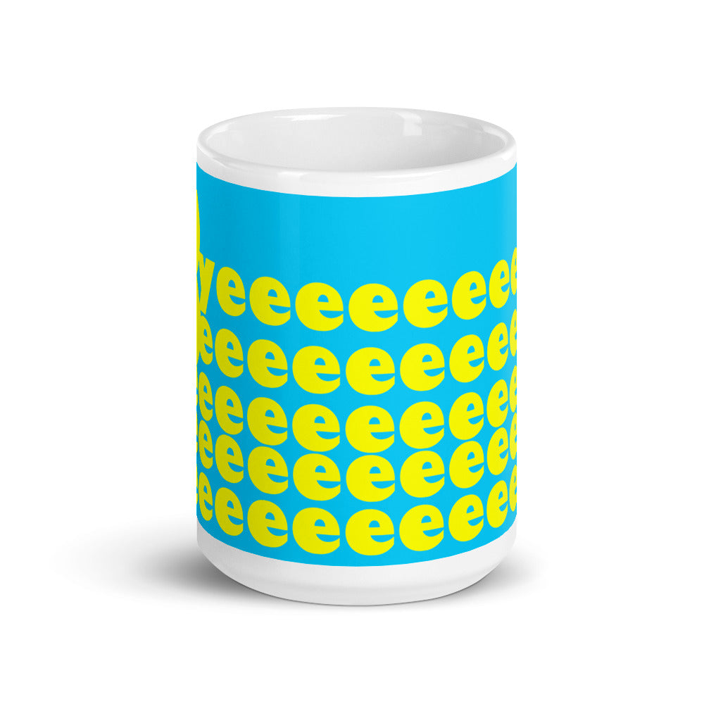 "Byeeeee" White glossy mug