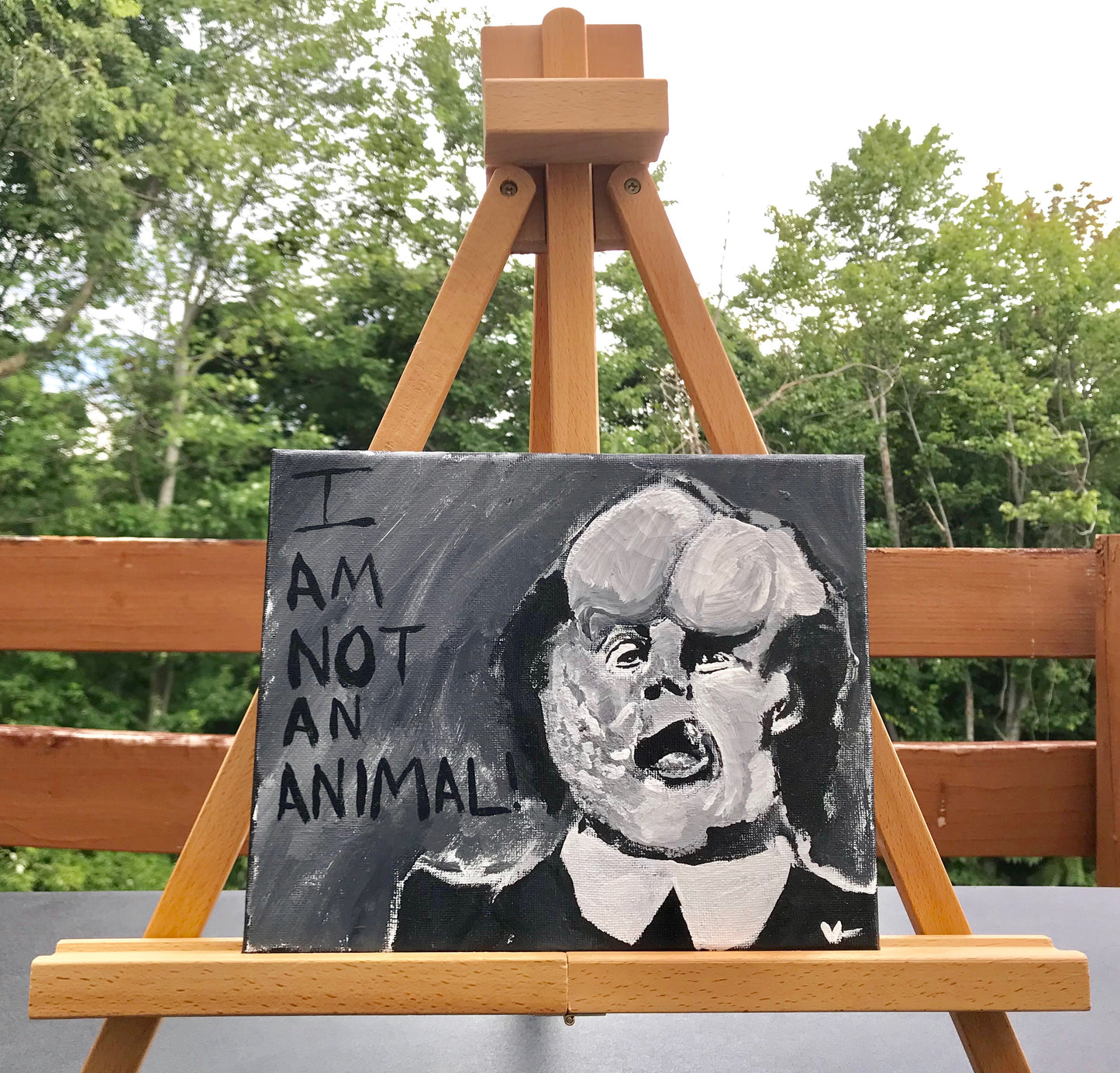 "Vince Watched "The Elephant Man" for the First Time on TCM the Other Day" 9x12 ORIGINAL Canvas