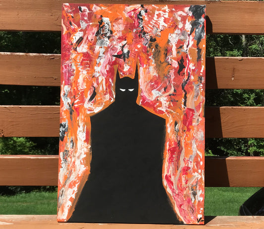 “Some People Stand In The Darkness Afraid To Step Into The Light Some People Need To Help Somebody When The Edge Of Surrender's In Sight” ORIGINAL 24x36 Canvas